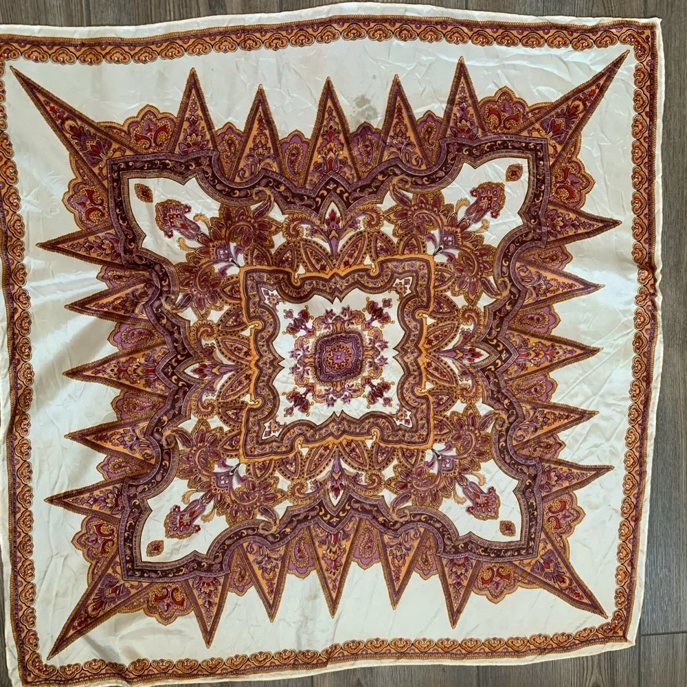 Colorful Paisley Silk Scarf